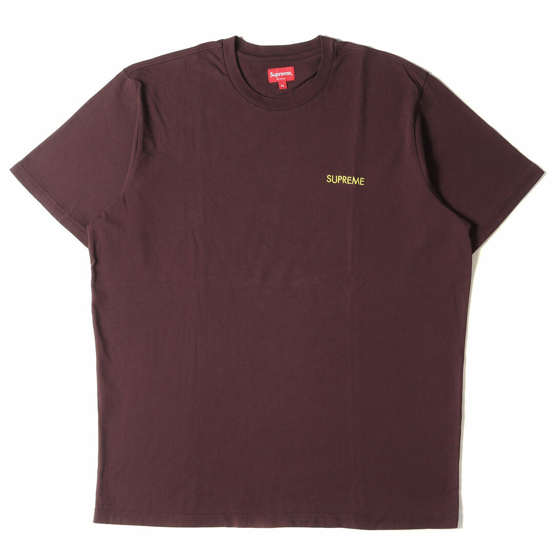 Supreme シュプリーム Tシャツ サイズ:XL 22AW ブランドロゴ クルーネック Tシャツ Washed Capital S/S Top ブラウン トップス カットソー 半袖 【メンズ】【美品】