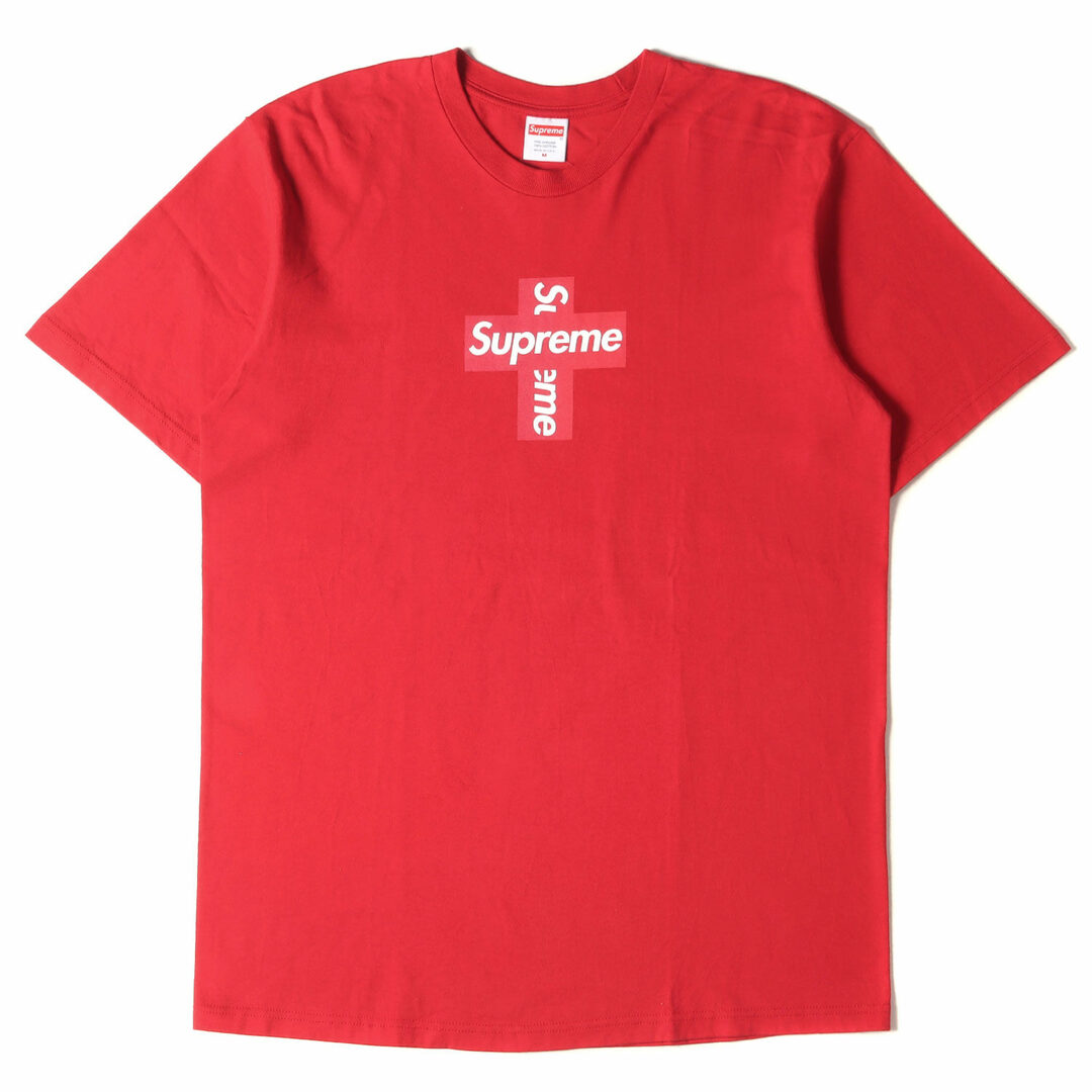 Supreme シュプリーム Tシャツ サイズ:M 20AW クロスボックスロゴ クルーネック Tシャツ Cross Box Logo Tee レッド 赤 トップス カットソー 半袖 【メンズ】メンズ