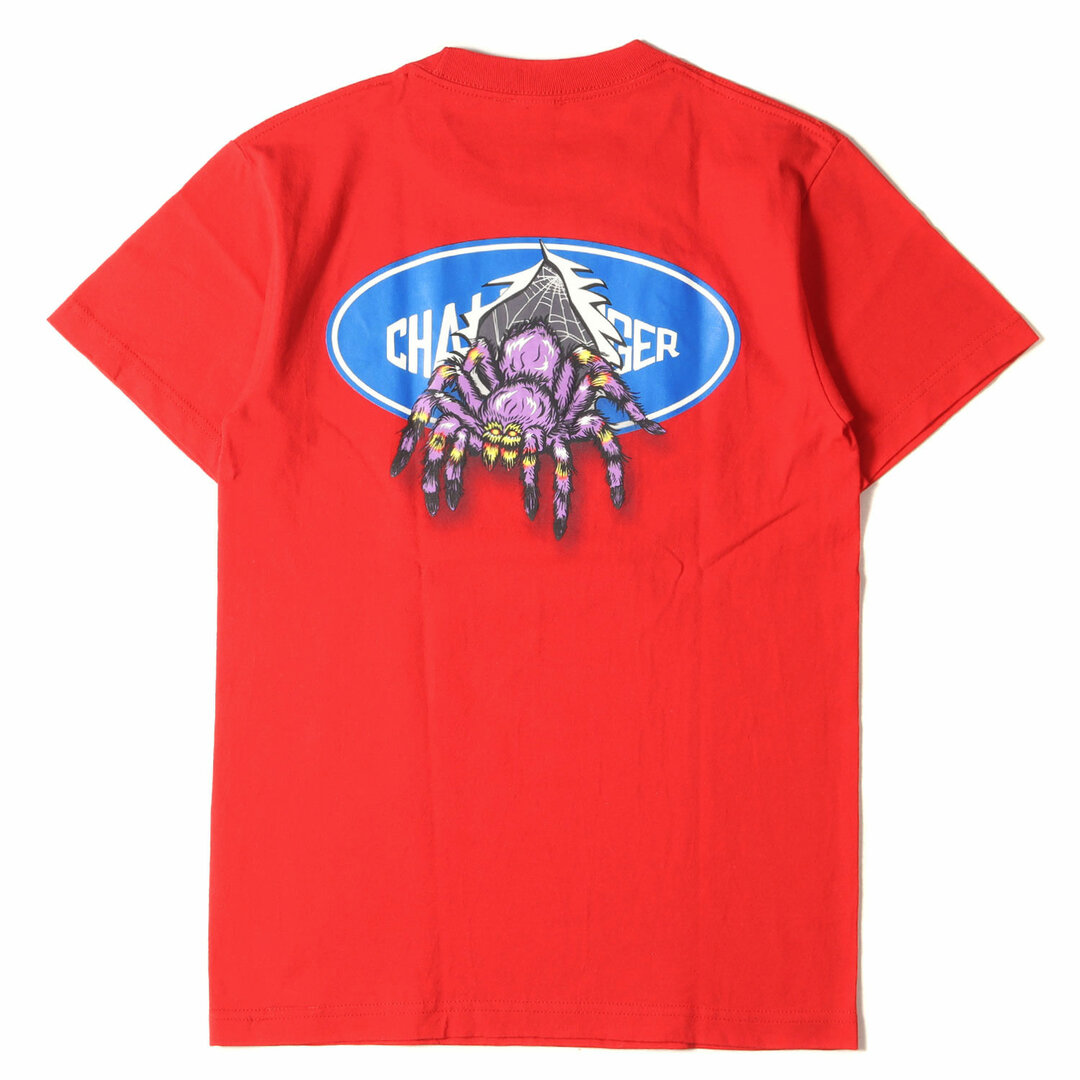 CHALLENGER チャレンジャー Tシャツ サイズ:S 22AW スパイダー グラフィック クルーネック Tシャツ LOGO SPIDER TEE レッド 赤 トップス カットソー 半袖 【メンズ】