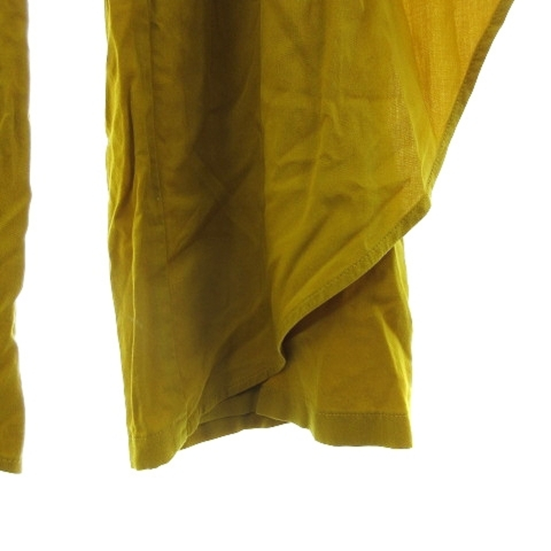 JUN OKAMOTO(ジュンオカモト)のジュンオカモト パンツ ワイド フロントジップ ウエストゴム 無地 38 黄 レディースのパンツ(その他)の商品写真