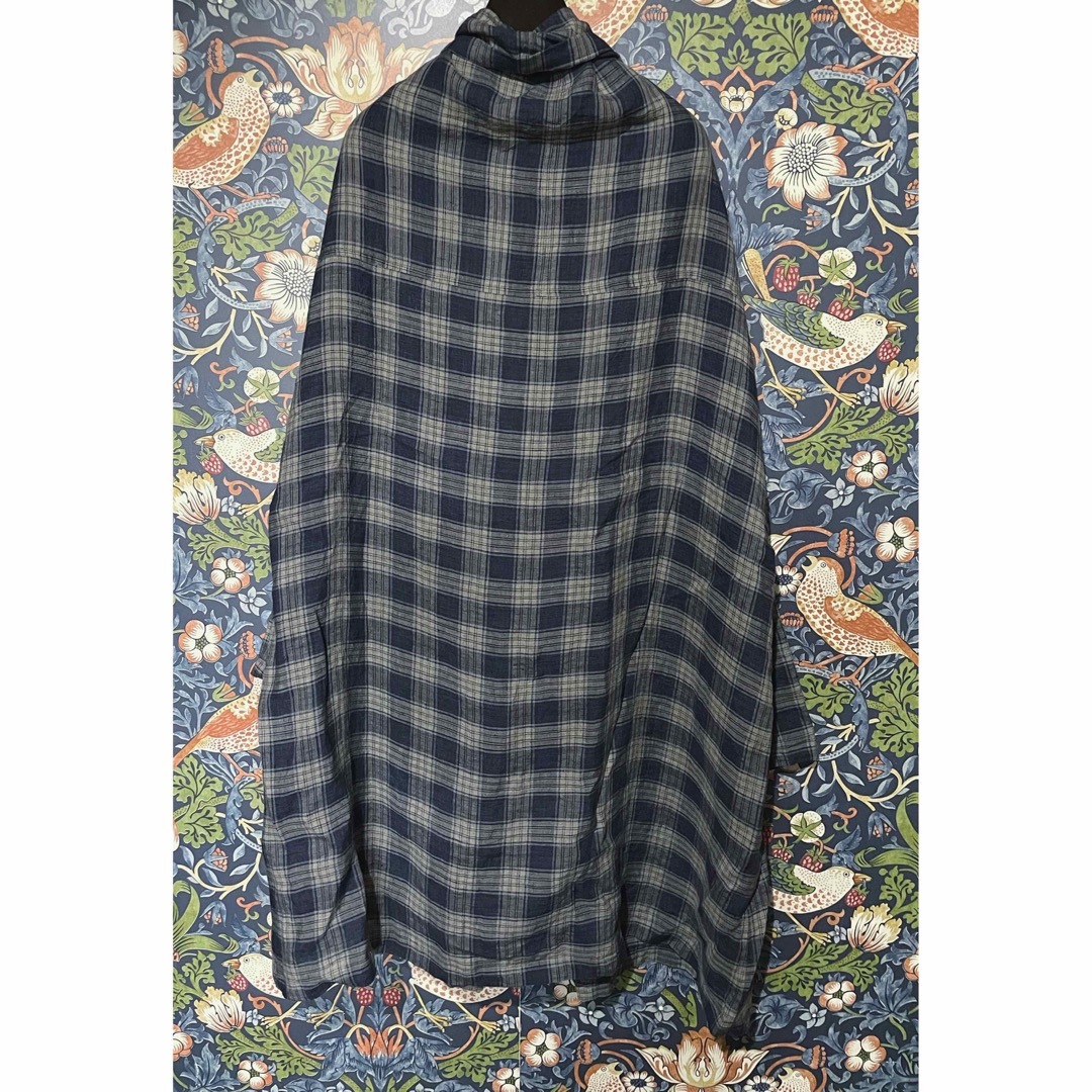 ジャケット/アウター日本製 Vlas Blomme Elderberry Check 麻ローブコート