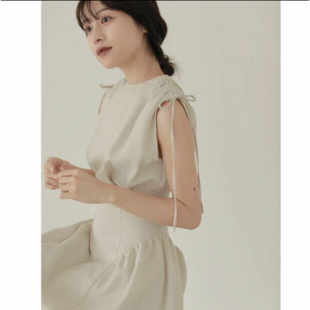 FRAY I.D(フレイアイディー)のL'Or Drawstring Dress かじまり レディースのワンピース(ロングワンピース/マキシワンピース)の商品写真