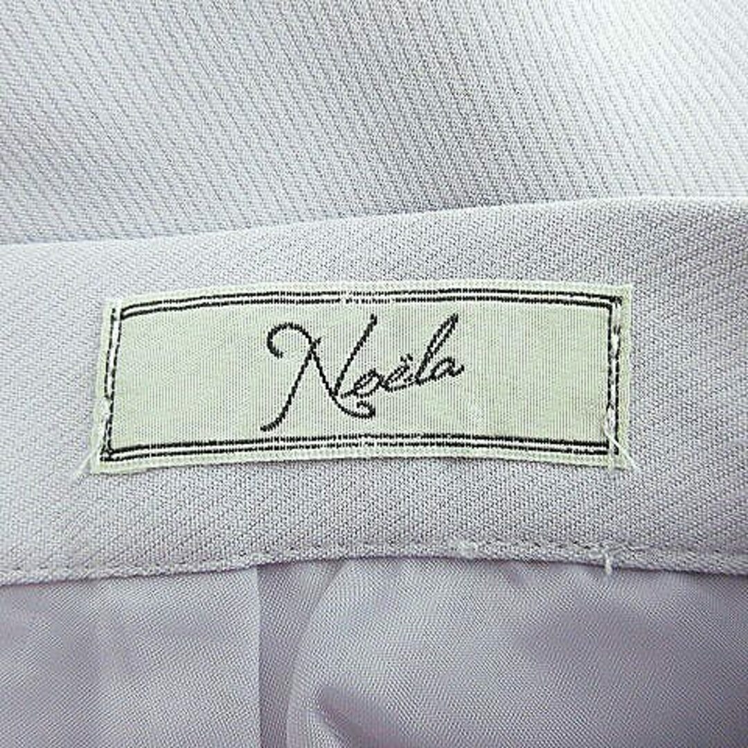 Noela(ノエラ)のノエラ スカート フレア ひざ丈 バックファスナー ラップ風 薄手 無地 紫 レディースのスカート(ひざ丈スカート)の商品写真