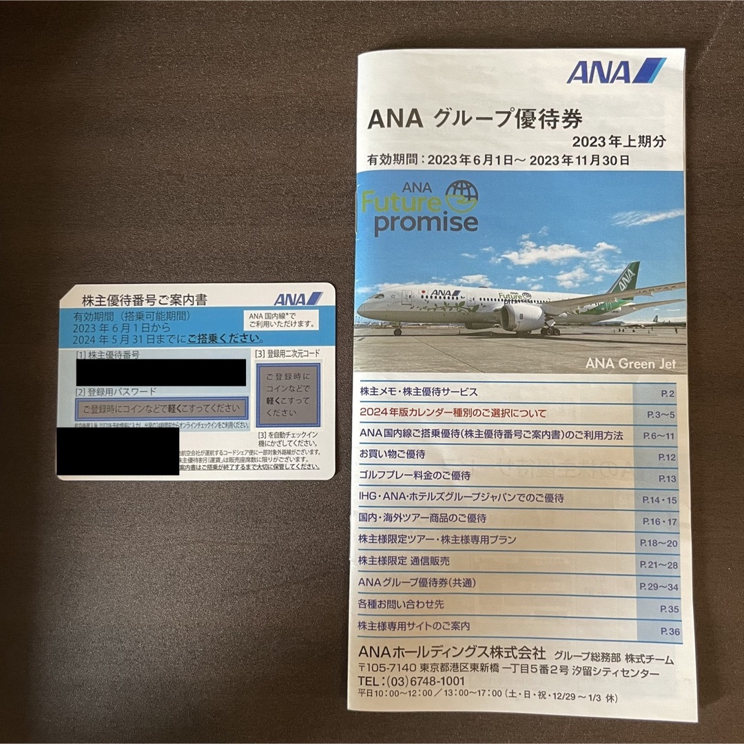ANA 株主優待券 グループ優待券 チケットの乗車券/交通券(航空券)の商品写真