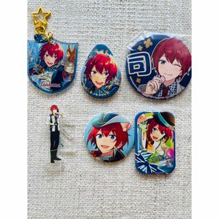 あんスタ　朱桜司　アクリルスタンド　缶バッジ　スターキーホルダー(その他)