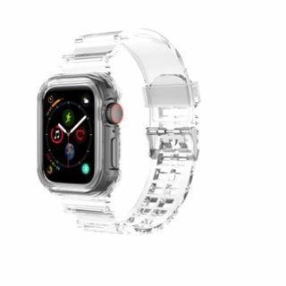 apple watch 透明ベルト 画面ケース一体型42mm 44mm 45mm(その他)