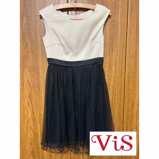 ヴィス(ViS)の【値下げ】ViS　ヴィス　パーティードレス　ワンピース　結婚式　二次会　美品(ミディアムドレス)