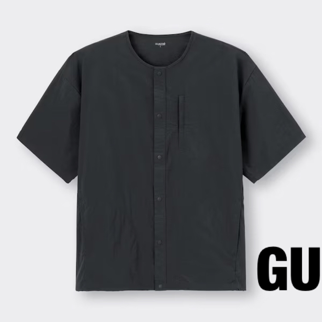 GU(ジーユー)のGU 新品　ノーカラーシャツ メンズのトップス(シャツ)の商品写真