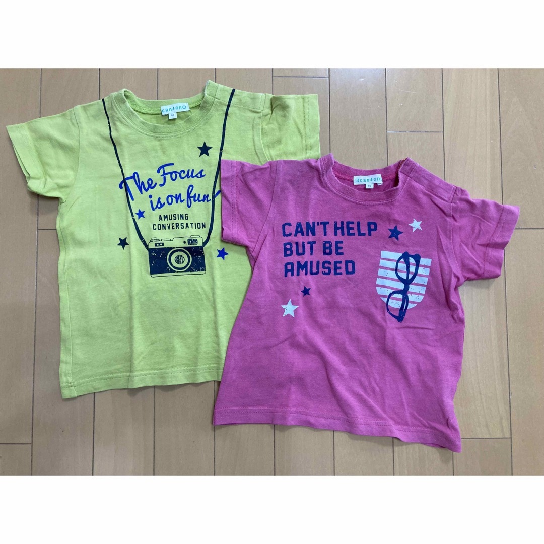 3can4on(サンカンシオン)の【ベビー夏物】3can4on★半袖Tシャツ 2枚セット★90サイズ キッズ/ベビー/マタニティのキッズ服男の子用(90cm~)(Tシャツ/カットソー)の商品写真