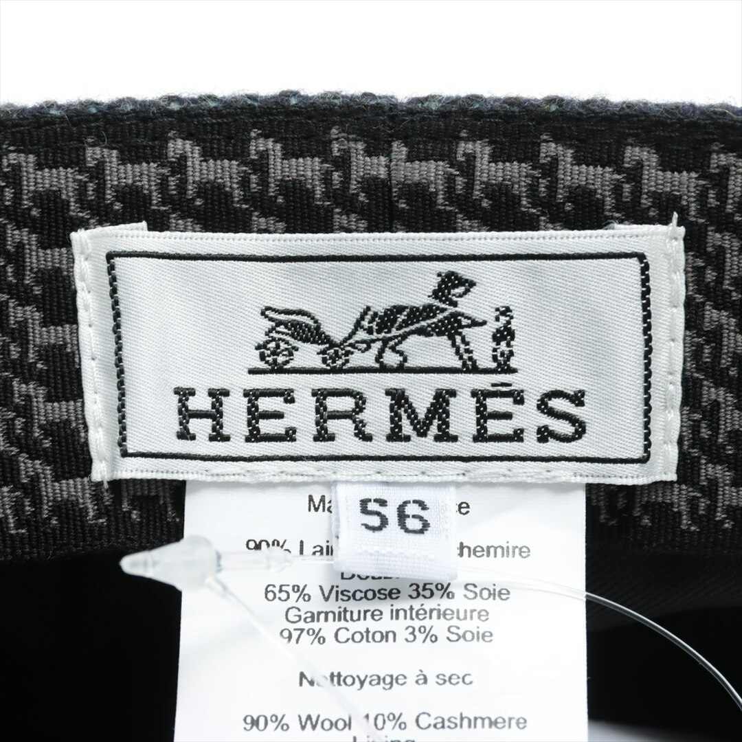 Hermes(エルメス)のエルメス セリエ ウール×カシミヤ 56 グレー レディース キャップ レディースの帽子(キャップ)の商品写真