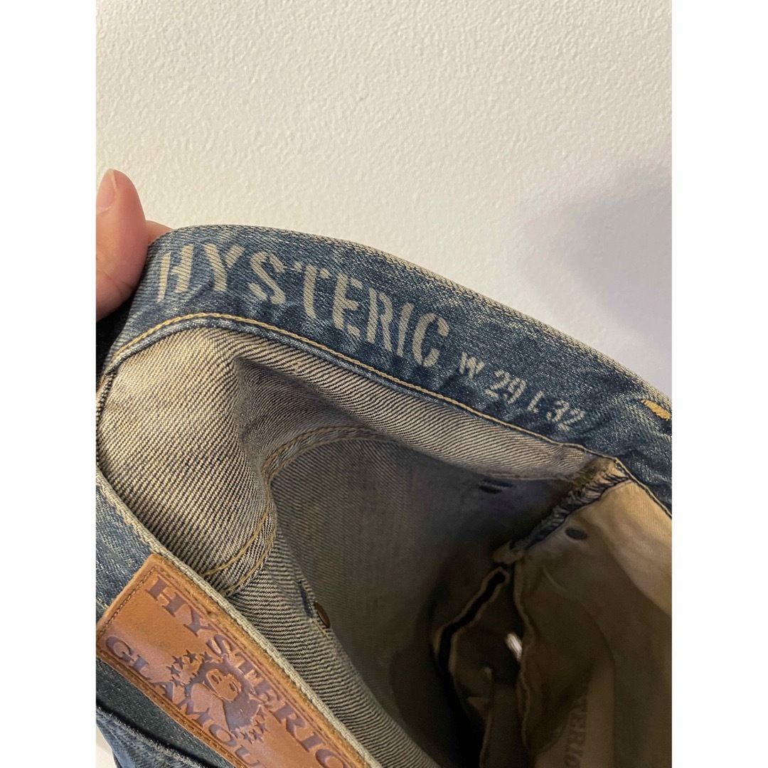 Hysteric Glamour ダメージ加工デニムパンツ　ワッペン　スタッズ