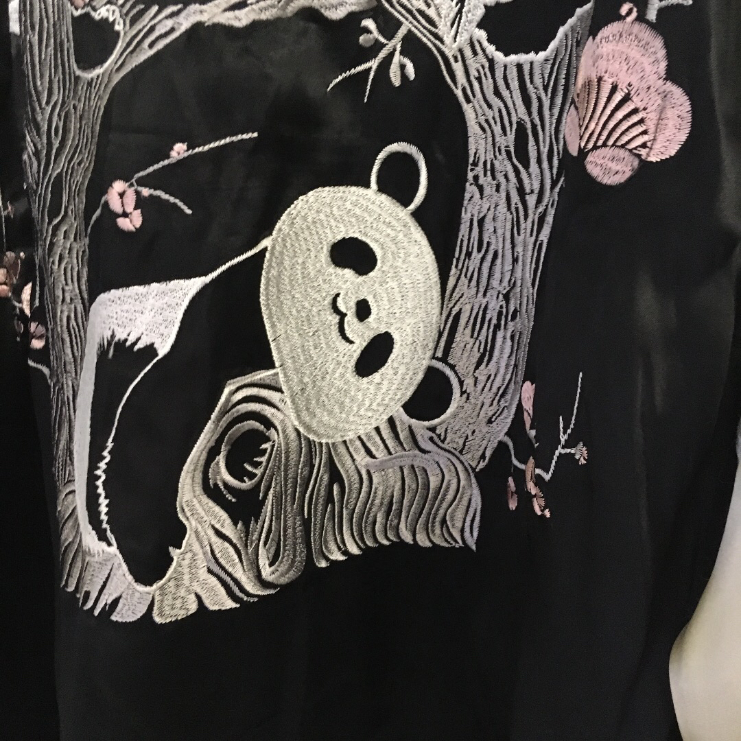 【激レア】花旅楽団 リバーシブル パンダ 桜 刺繍柄  ユニセックス 最強可愛 2