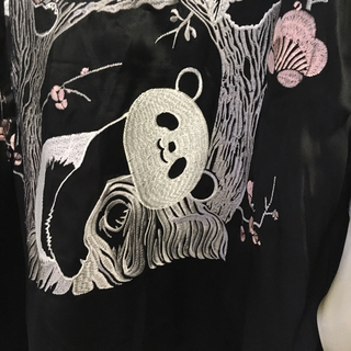 【激レア】花旅楽団 リバーシブル パンダ 桜 刺繍柄 ユニセックス 最強可愛