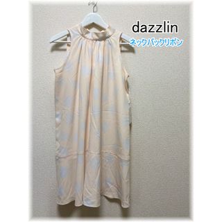 ダズリン(dazzlin)の新品ダズリンdazzlinネックバックリボン花柄ワンピースMサイズ(ひざ丈ワンピース)