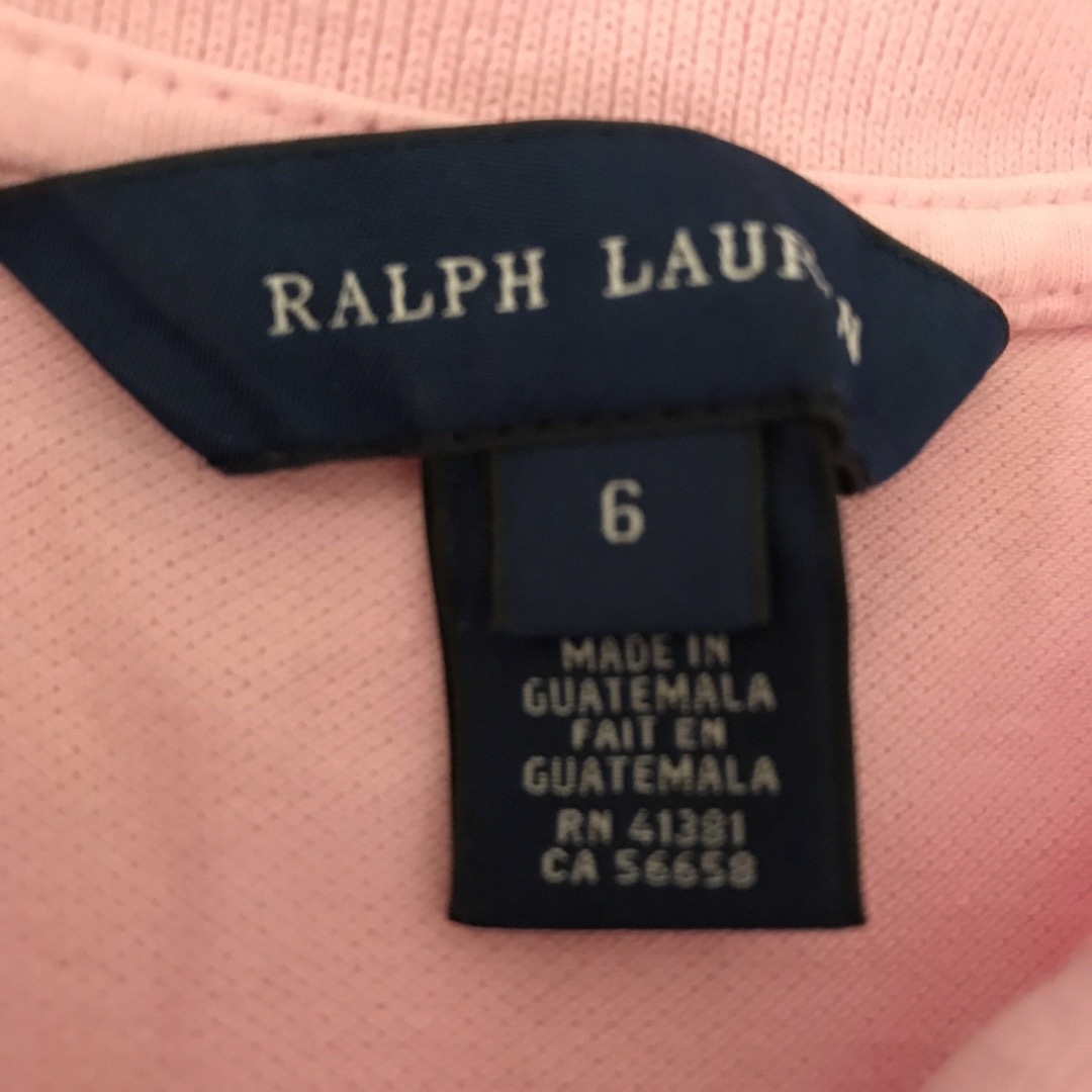 Ralph Lauren(ラルフローレン)のラルフローレン ワンピース ポロシャツ　6T 120 110 ピンク　女の子 キッズ/ベビー/マタニティのキッズ服女の子用(90cm~)(ワンピース)の商品写真