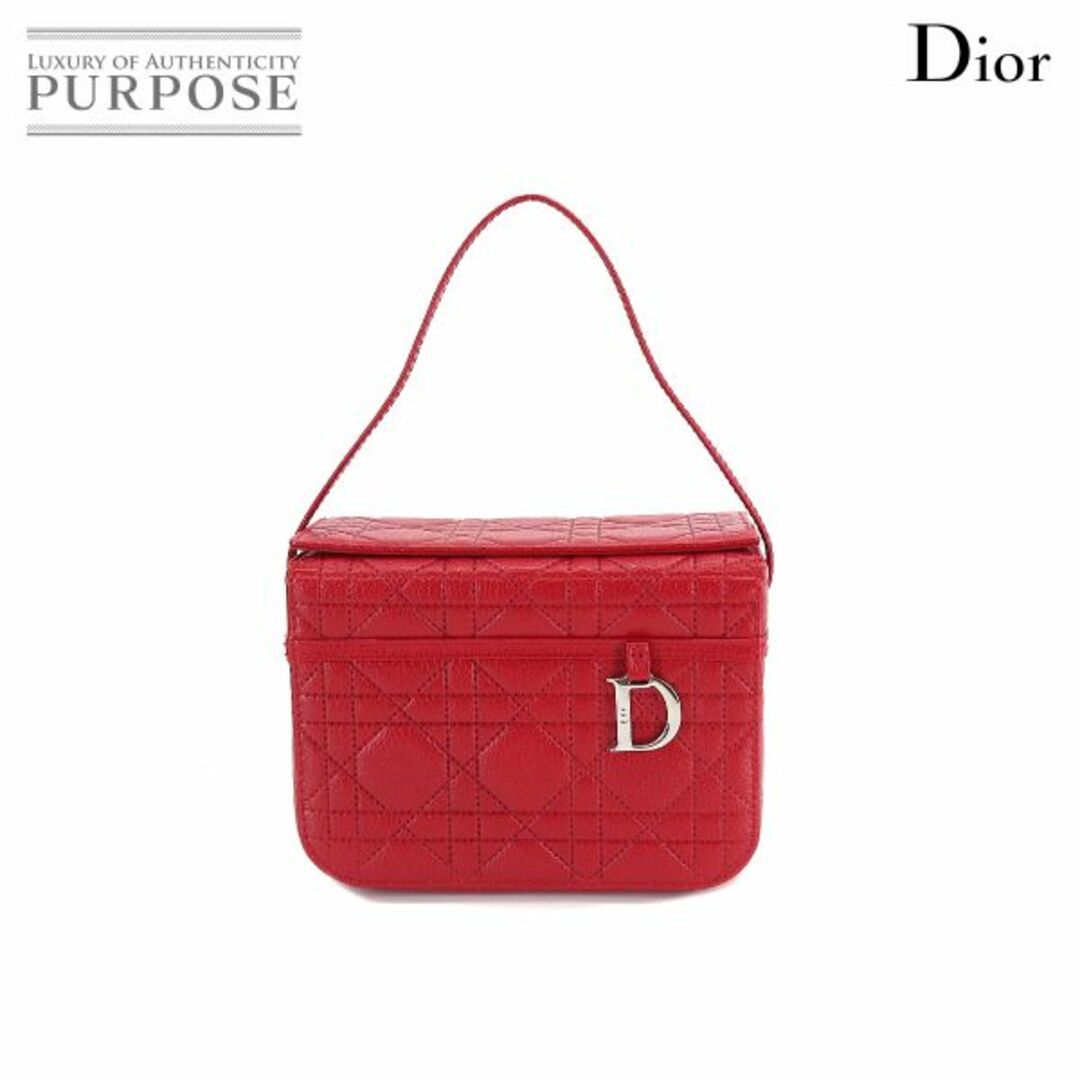 未使用 展示品 クリスチャン ディオール Christian Dior レディディオール バニティ ハンド バッグ レザー レッド VLP 90190475