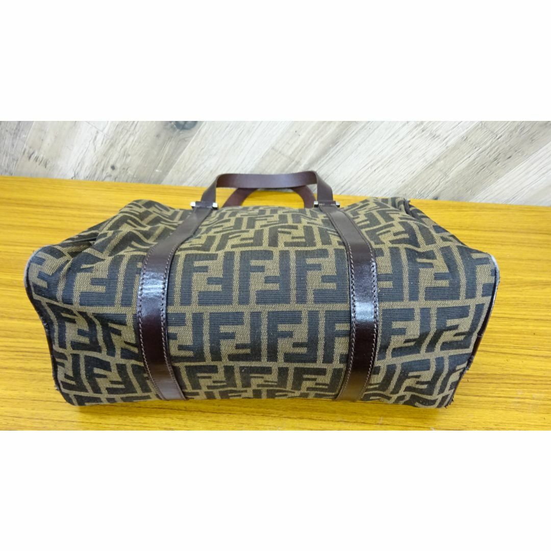 K渋016/ FENDI ズッカ キャンバス レザー ハンドバッグ 3