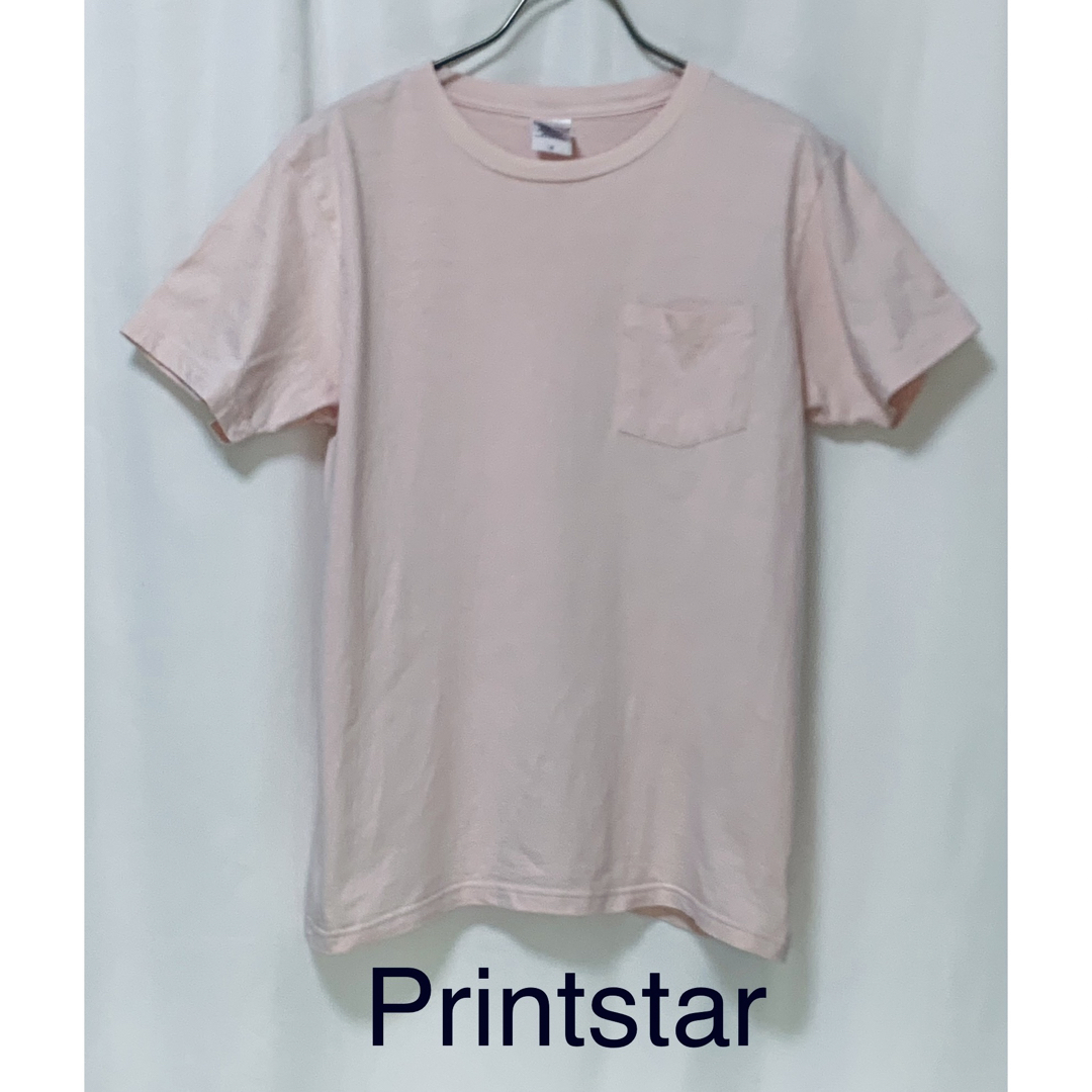 Printstar(プリントスター)のセール中　Printstar  プリントスター　半袖　Tシャツ　綿　ピンク　丸胴 レディースのトップス(Tシャツ(半袖/袖なし))の商品写真