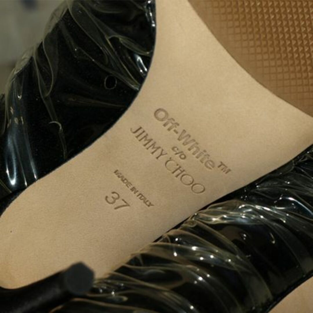 JIMMY CHOO(ジミーチュウ)の未使用・ジミーチュウ×オフ-ホワイト　コラボパンプス◇37サイズ 125,000 レディースの靴/シューズ(ハイヒール/パンプス)の商品写真