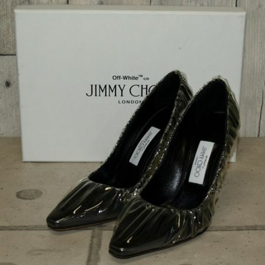 JIMMY CHOO(ジミーチュウ)の未使用・ジミーチュウ×オフ-ホワイト　コラボパンプス◇37サイズ 125,000 レディースの靴/シューズ(ハイヒール/パンプス)の商品写真