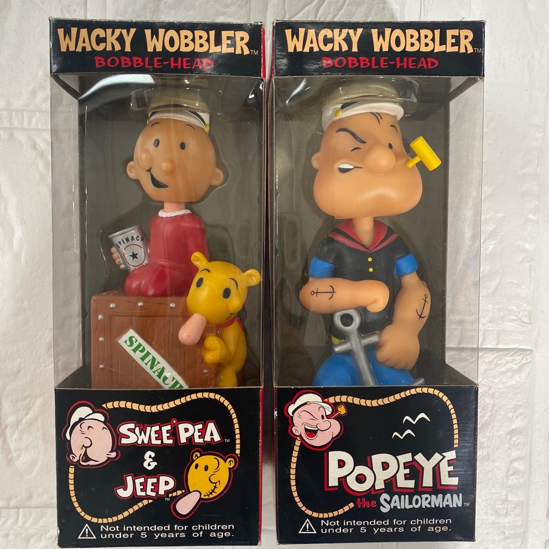 新品未使用 WACKY WOBBLER ポパイ スイーピー&ジープ 2体セット