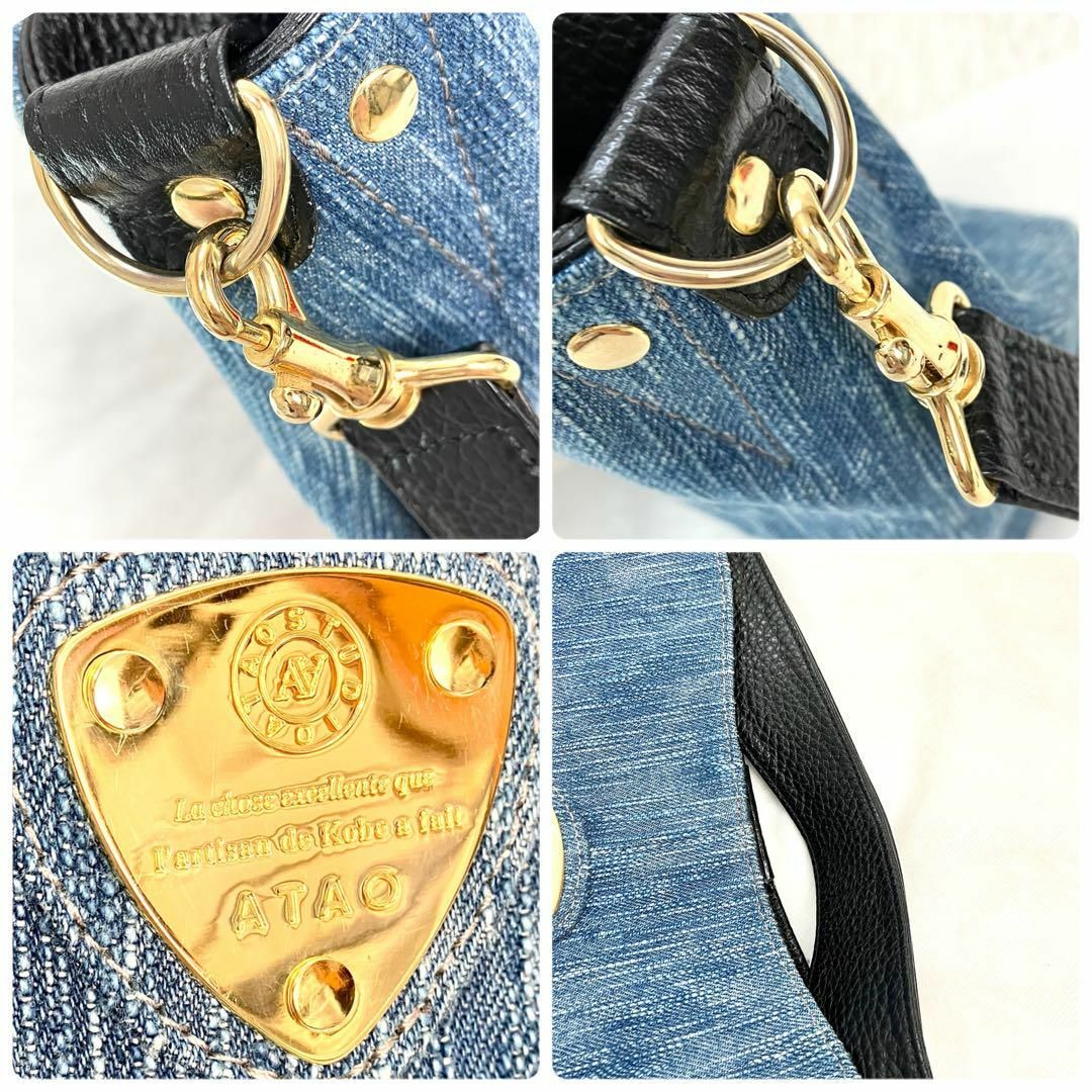 ATAO - 美品 アタオ エルヴィ デニム ショルダーバッグ 2WAY 保存袋