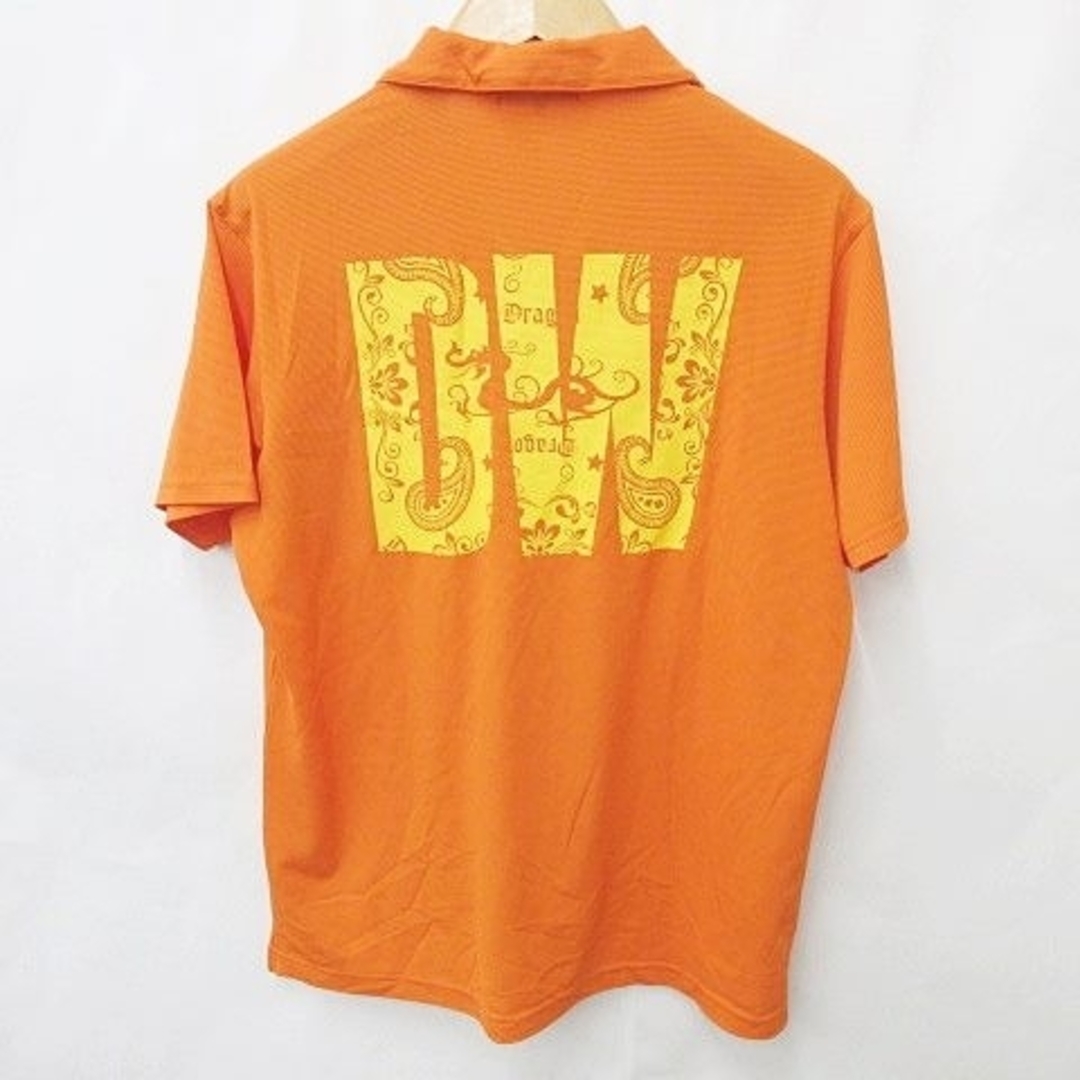 ダンスウィズドラゴン シャツ 半袖 ロゴ 文字 プリント オレンジ イエロー 4 1