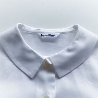 ファミリア(familiar)のほぼ未使用 familiar 長袖 ブラウス 白 お受験 フォ－マル 130(ブラウス)