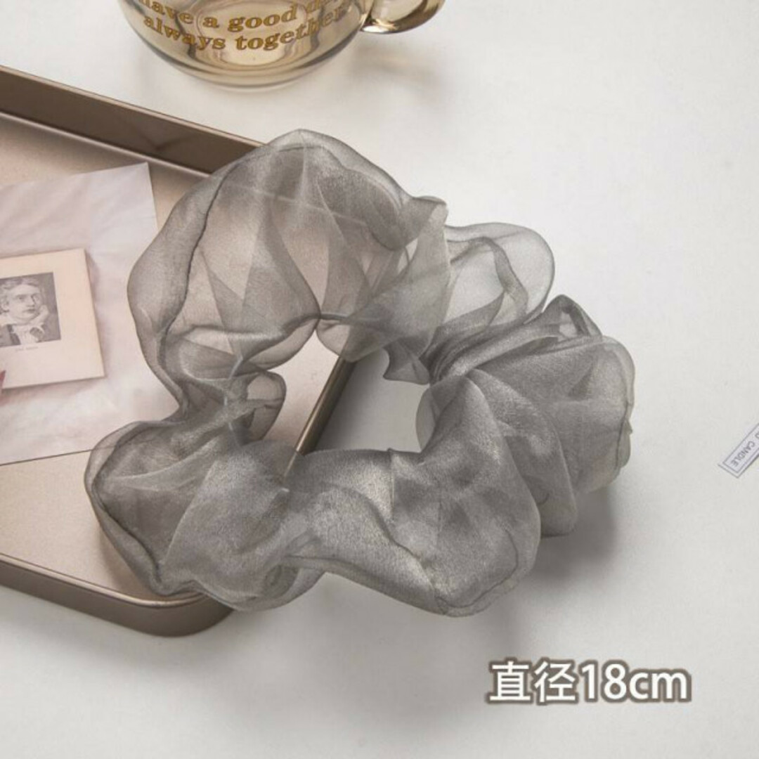 2個セット ビッグシュシュ ブラック グレー ヘアアクセサリー 髪留め パステルの通販 by いよなっち 2個セット ビッグシュシュ ブラック グレー ヘアアクセサリー 髪留め パステル