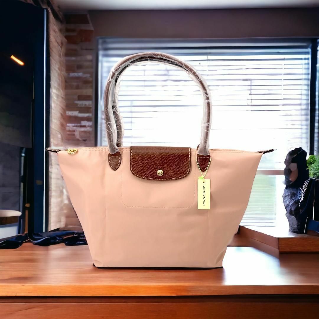 美品 ロンシャン LONGCHAMP トートバック ピンクベージュ