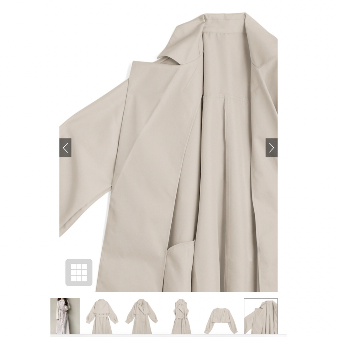 GRL(グレイル)のロングコートベストジャケットセット レディースのジャケット/アウター(スプリングコート)の商品写真