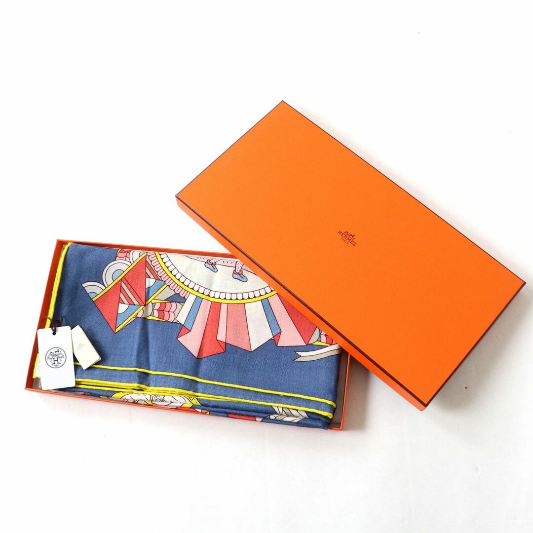 Hermes - 未使用◎正規 21AW 仏製 HERMES エルメス カレ140 カシミヤ