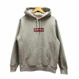 シュプリーム(Supreme)のシュプリーム スワロフスキー 19SSボックスロゴパーカー 25周年 M グレー(パーカー)