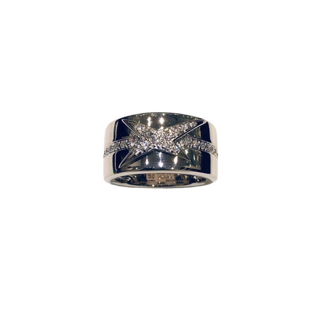 　モーブッサン MAUBOUSSIN エトワール ボーテダイヤリング 750WG #50 K18ホワイトゴールド ダイヤモンド ジュエリー レディースのアクセサリー(リング(指輪))の商品写真
