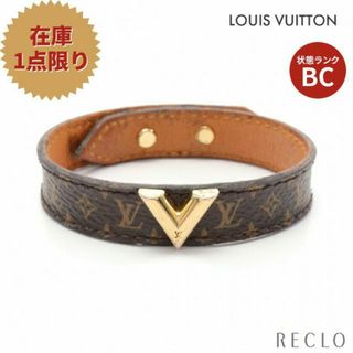 ルイヴィトン(LOUIS VUITTON)のブラスレ エセンシャル V モノグラム ブレスレット PVC GP ブラウン ゴールド(ブレスレット/バングル)