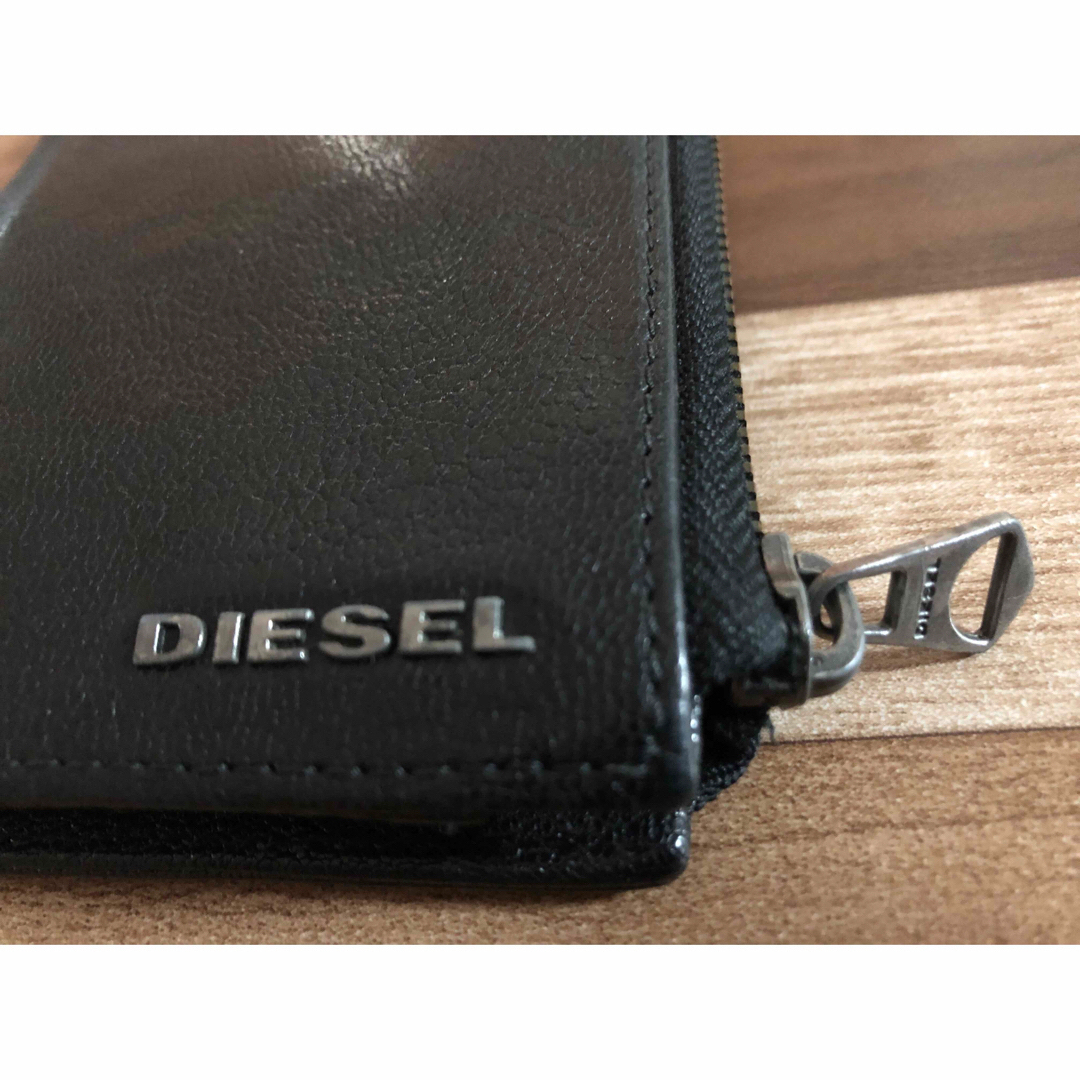 DIESEL 長財布 本革 カーフBL  超レアＬ字型ファスナー