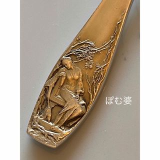 マイセン(MEISSEN)の★御専用【Bruckmann】純銀 金鍍金／童話／アイスクリームスプーン ②(食器)