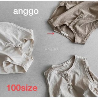 【美品】anggo sleeveless t  100cm  韓国子供服(Tシャツ/カットソー)