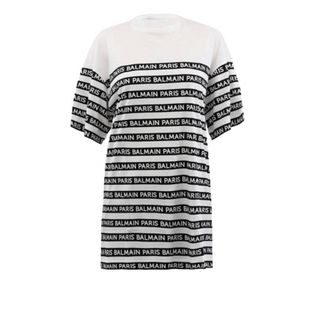 バルマン(BALMAIN)のBALMAIN バルマン ロゴ ボーダー Tシャツ(Tシャツ(半袖/袖なし))