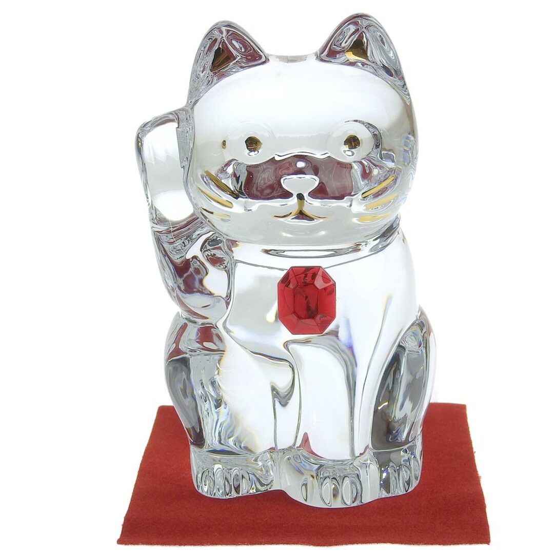 公式店 【本物保証】 箱付 新品同様 バカラ BACCARAT 置物 招き猫