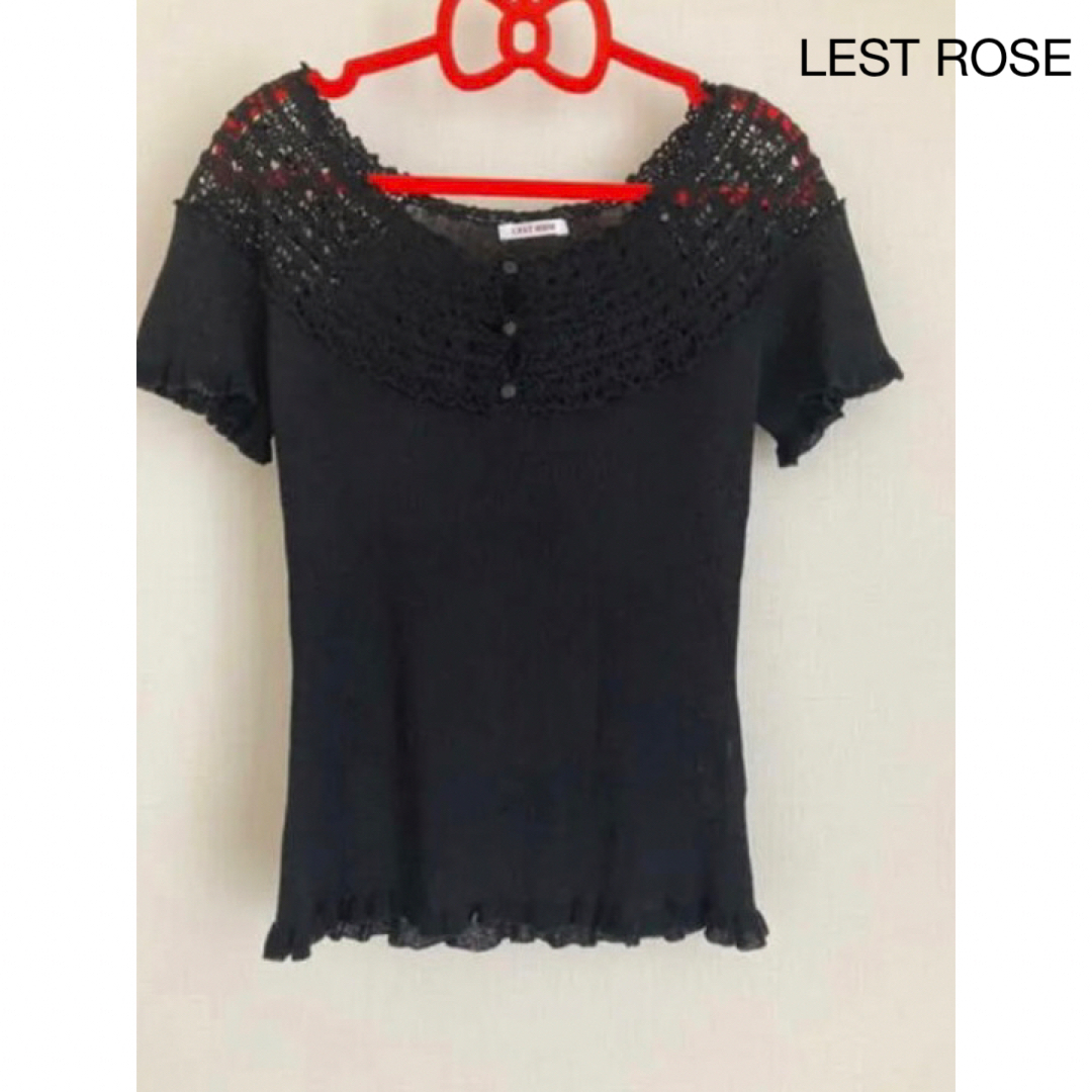 L'EST ROSE(レストローズ)の【1点のみ】レストローズLEST ROSE シャツ ブラウス 半袖トップス レディースのトップス(シャツ/ブラウス(半袖/袖なし))の商品写真