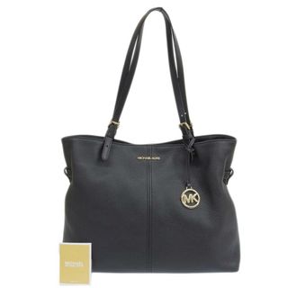 マイケルコース(Michael Kors)の【本物保証】 超美品 マイケルコース MICHAEL KORS ハンドバッグ トートバッグ レザー ブラック 黒(ハンドバッグ)