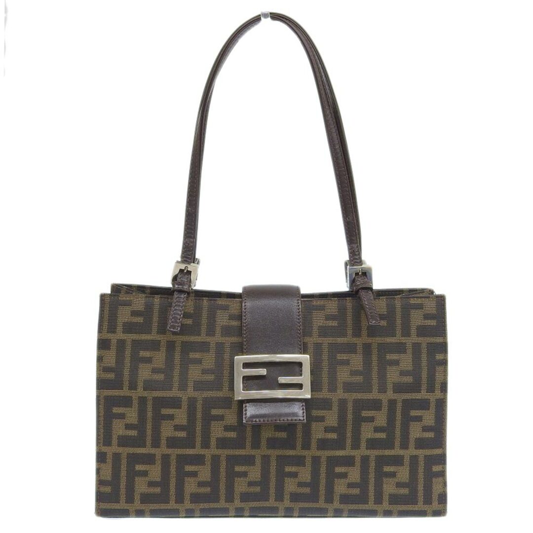 【本物保証】 フェンディ FENDI ズッカ柄 FF柄 ロゴ トートバッグ ハンドバッグ ブラウン系 9158081992