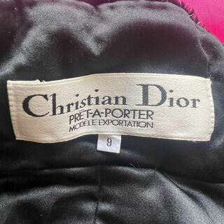 【美品】Christian Dior フェイクファーコート ブラック 9 M
