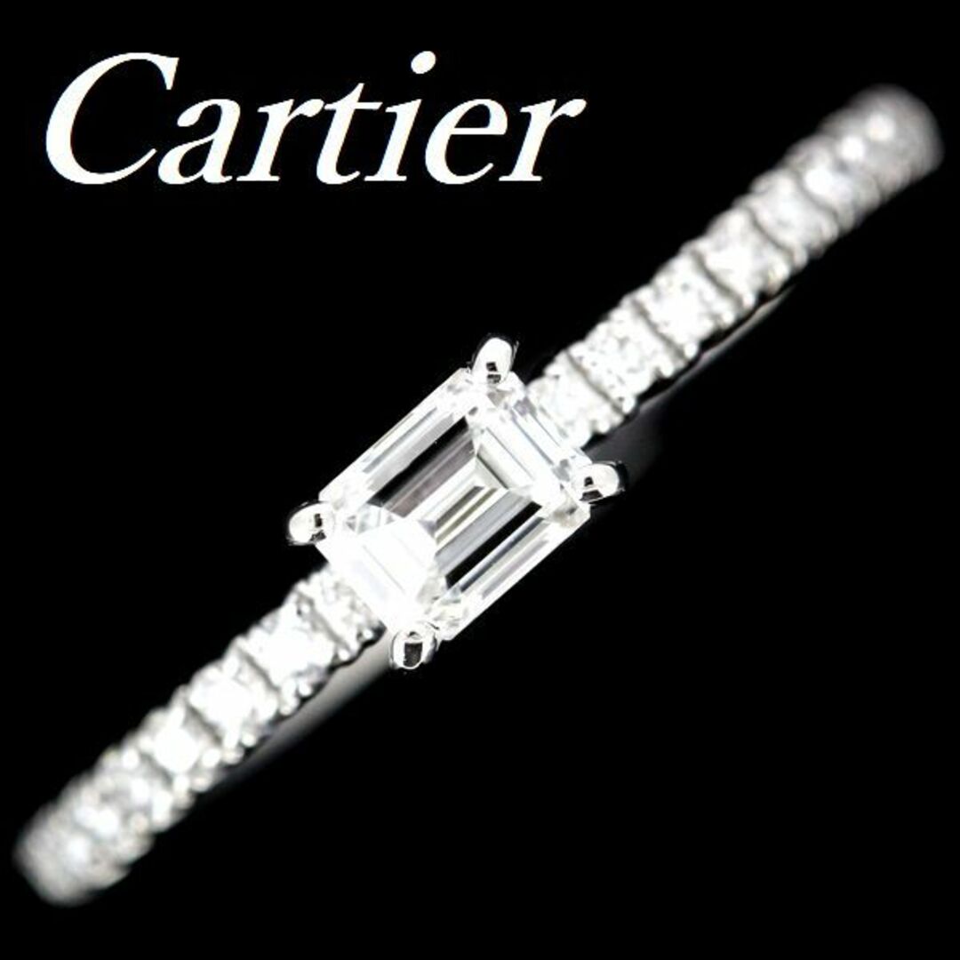 Cartier(カルティエ)のエタンセル ドゥ カルティエ エメラルドカット ダイヤモンド K18WG ♯46 レディースのアクセサリー(リング(指輪))の商品写真