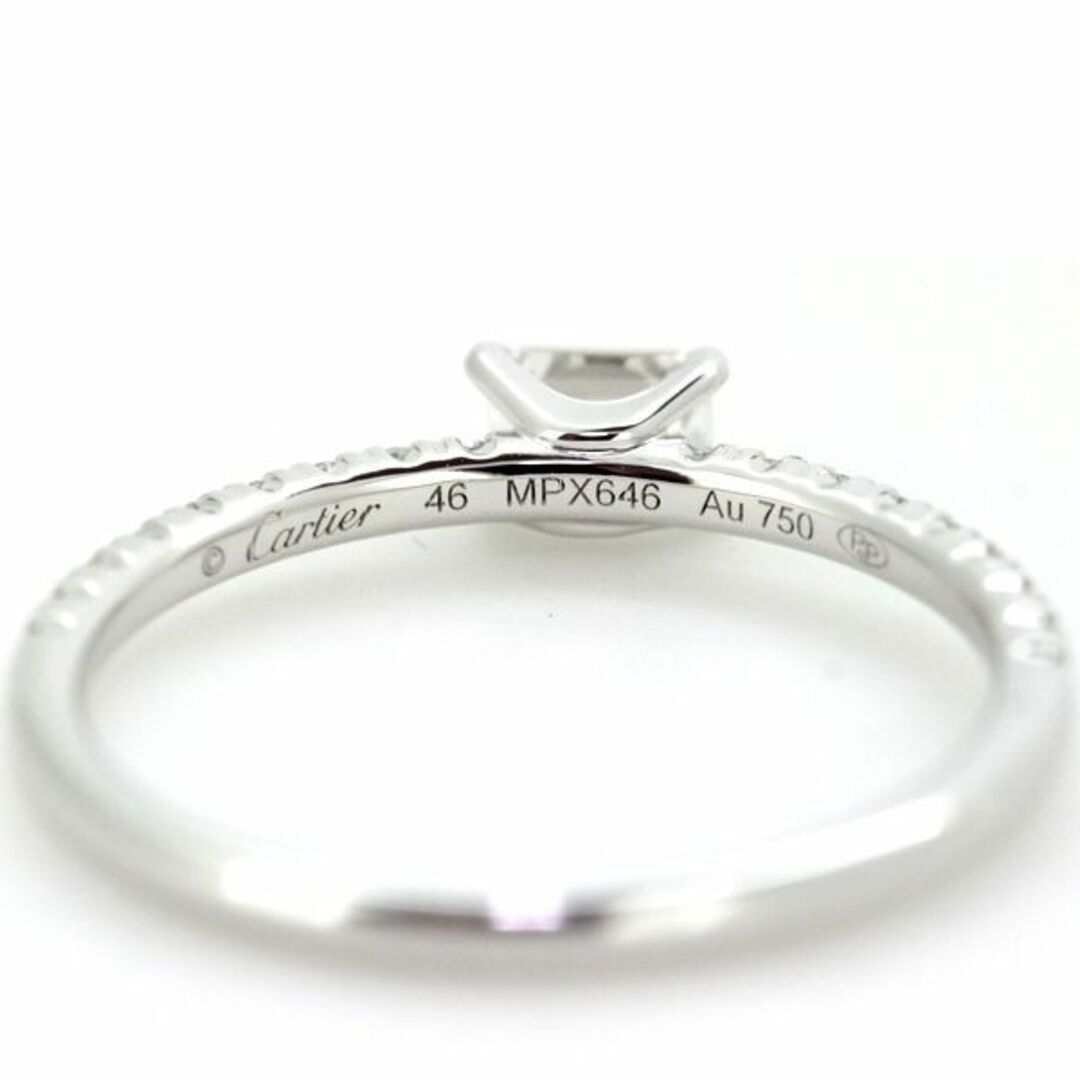 Cartier(カルティエ)のエタンセル ドゥ カルティエ エメラルドカット ダイヤモンド K18WG ♯46 レディースのアクセサリー(リング(指輪))の商品写真
