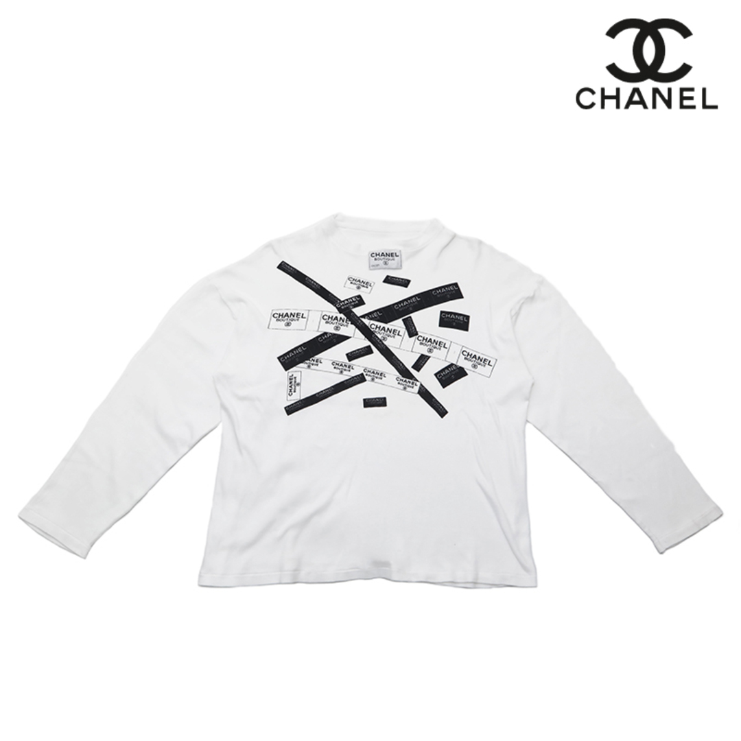 シャネル CHANEL ロゴテープ プリント 長袖Ｔシャツ | フリマアプリ ラクマ