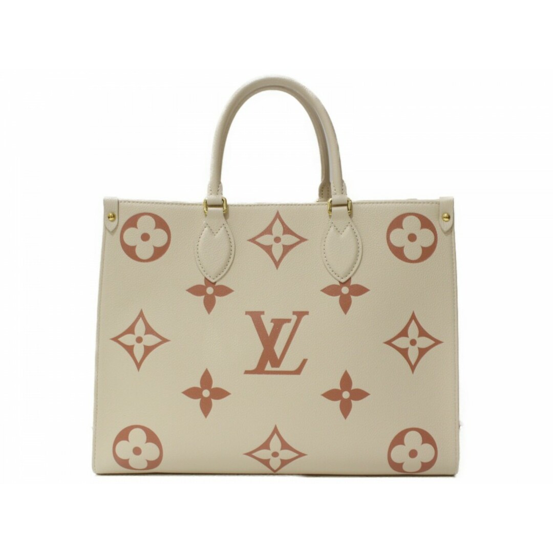 LOUIS VUITTON　ルイヴィトン　オンザゴーMM　M21575　ハンドバッグ　トートバッグ　モノグラム･アンプラント　クリーム×ピンク系　レディース　ギフト　プレゼント包装可松前R56号店