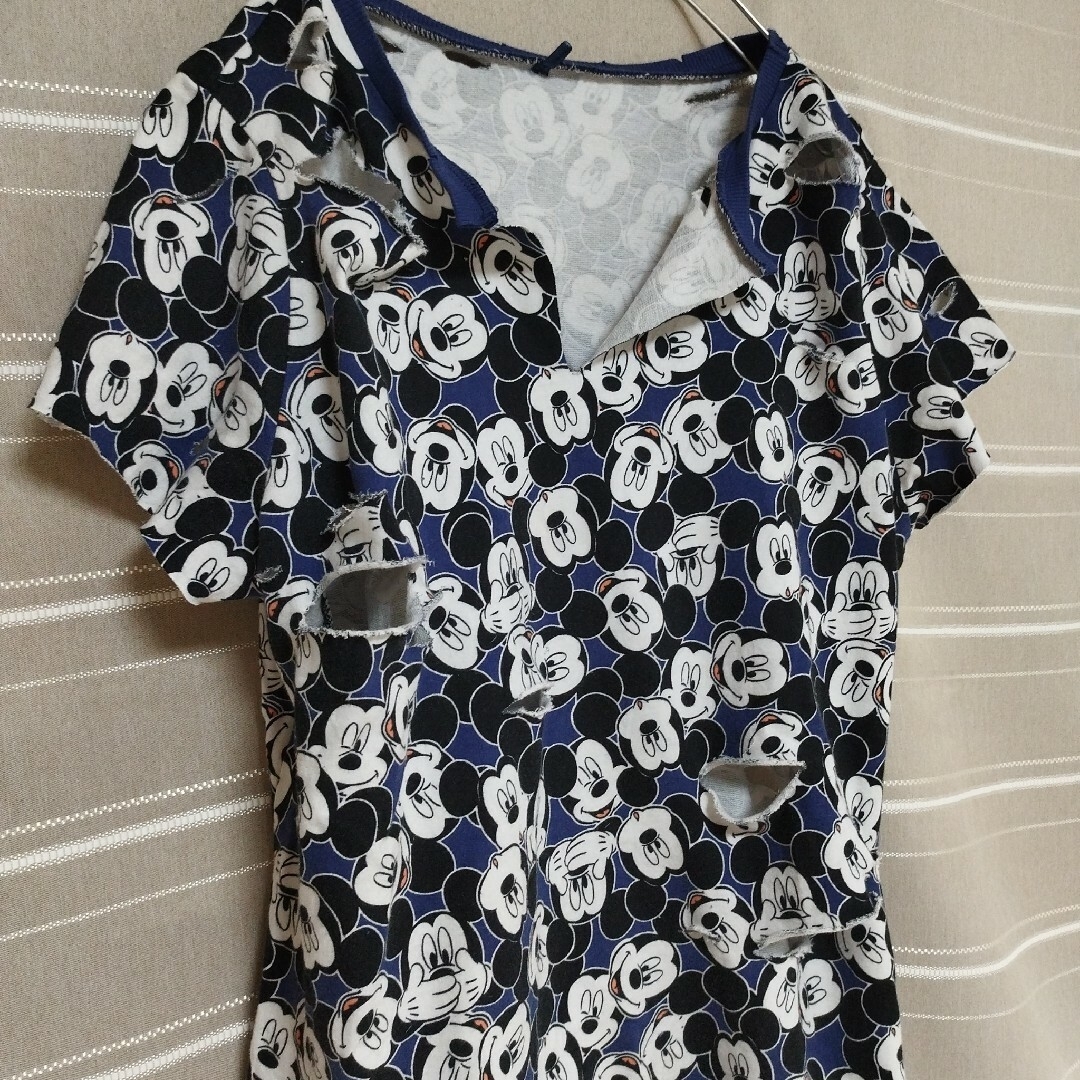Disney(ディズニー)のグランジミッキーマウスダメージディズニーキャラアートDisneyボロ メンズのトップス(Tシャツ/カットソー(半袖/袖なし))の商品写真
