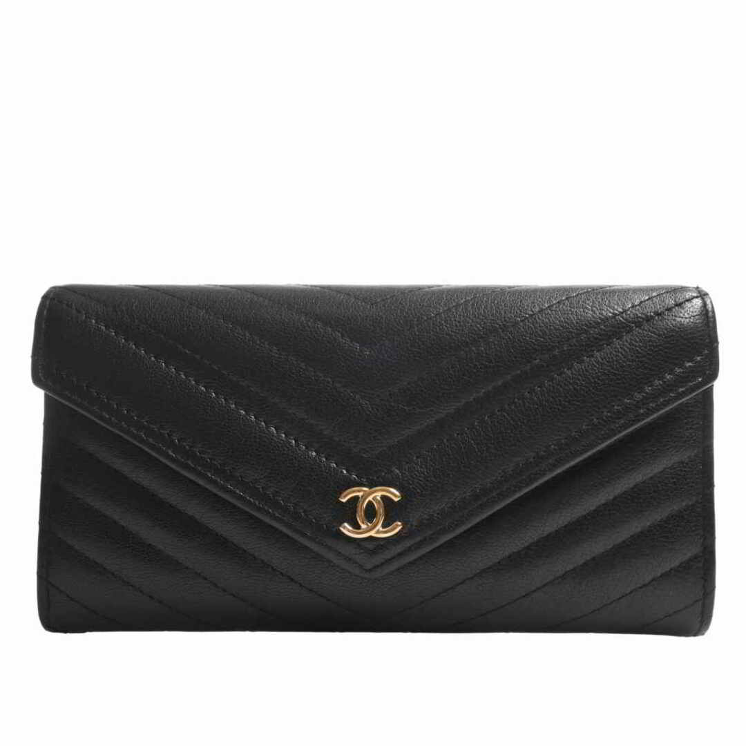 CHANEL シャネル ラムスキン 折り財布 二つ折り